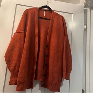 Free People Button Closure Cardigan